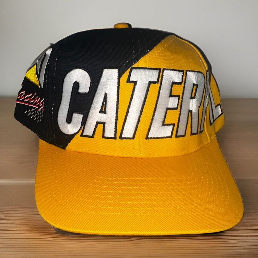 NEW CAT Caterpillar Racing *HUGE BLOCKY LETTERS* Official Hat Cap Snapback Adult